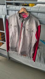 Uniek Jeans Vest XL met Textiel Mouwen - Nieuwstaat!, Overige kleuren, Beefeater, Ophalen of Verzenden, Maat 56/58 (XL)