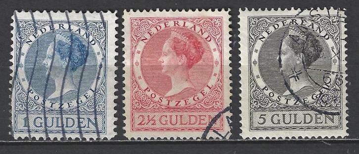 NVPH 163 - 165 geb Wilhelmina 1928 OUD NEDERLAND p/stuk, Postzegels en Munten, Postzegels | Nederland, Gestempeld, T/m 1940, Verzenden