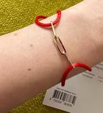 Parte Di Me rood satijnen armband met 3 schakels 925 zilver, Ophalen of Verzenden, Nieuw, Rood, Zilver