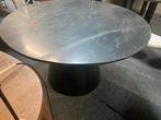 Tafel zwart echt marmen 130cm metalen poot bkeus, Ophalen, Rond, Nieuw, Vijf personen of meer