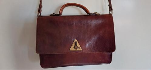 Leren schoudertas bruin, Sieraden, Tassen en Uiterlijk, Tassen | Damestassen, Gebruikt, Overige typen, Bruin, Ophalen