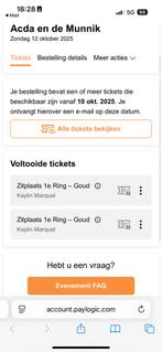 Tickets Acda en de Munnik 12 okt, Twee personen, Overige soorten, Overige typen