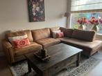 Bruine Suede Look Hoekbank - Venlo, Ophalen, 250 tot 300 cm, Gebruikt, Hoekbank