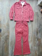My Jewellery spijkerpak roze maat 38 / M lange broek + jas, Kleding | Dames, Spijkerbroeken en Jeans, Ophalen of Verzenden, Zo goed als nieuw