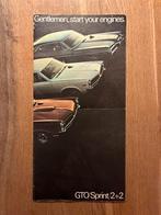 1967 Pontiac GTO / Sprint / 2+2 brochure, Ophalen of Verzenden, Zo goed als nieuw, Overige merken