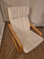 IKEA Poang Stoel - Wit/Hout, Huis en Inrichting, Stoelen, Hout, Gebruikt, Wit, Scandinavisch