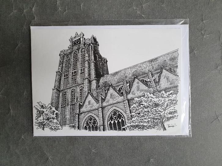 Grote Kerk Dordrecht, Verzamelen, Foto's en Prenten, Nieuw, Prent, Gebouw, 1980 tot heden, Ophalen of Verzenden