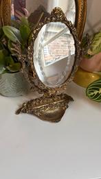Antieke Kapspiegel met Ornamenten, Ophalen of Verzenden, Ovaal, Minder dan 50 cm, Minder dan 100 cm