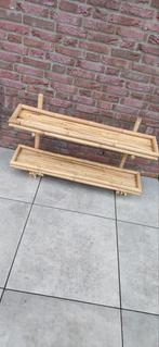 Wandplank met plank Bamboe 100x26x60cm, Ophalen of Verzenden, Nieuw