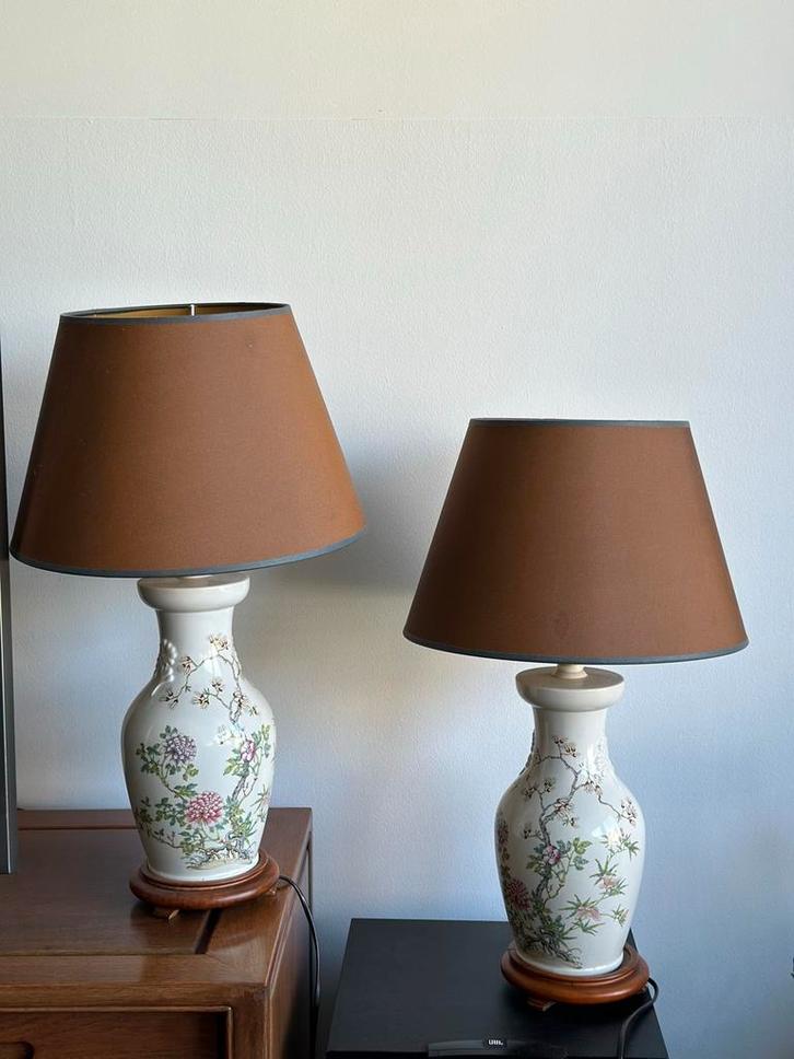 Set van 2 Vintage Tafellampen, Antiek en Kunst, Antiek | Lampen, Ophalen of Verzenden