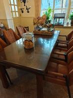 Mooie massief eiken tafel, Huis en Inrichting, Complete eetkamers, Ophalen, Zo goed als nieuw, 6 tot 8 stoelen