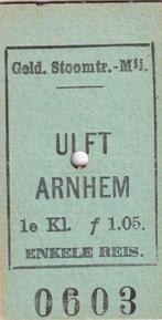 TramKaartje Geld Stoomtr Mij Ulft Arnhem, Ophalen of Verzenden, Ongelopen, Gelderland
