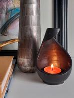 Ystad Keramiek Kandelaar - Scandinavisch Design, Overige materialen, Gebruikt, Bruin, Ophalen of Verzenden