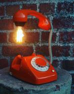 Oranje led verlichtinsarmatuur . Vintage telefoon lamp, Antiek en Kunst, Antiek | Overige Antiek, Ophalen of Verzenden