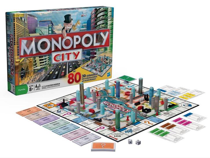 Monopoly City Bordspel, Hobby en Vrije tijd, Gezelschapsspellen | Bordspellen, Zo goed als nieuw, Een of twee spelers, Drie of vier spelers
