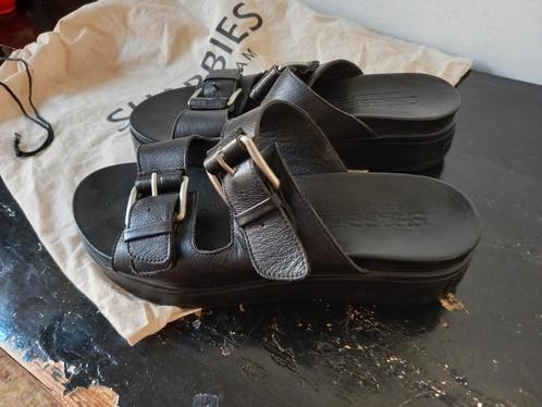 Zwart leren sandaal- instappers Shabbies maat 39, Kleding | Dames, Schoenen, Gedragen, Instappers, Zwart, Ophalen of Verzenden