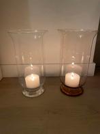 2 grote windlichten - €10 voor de set!, Huis en Inrichting, Woonaccessoires | Vazen, Ophalen, Overige kleuren, Nieuw, Glas