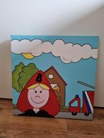 Brandweer schilderij kinderkamer, Antiek en Kunst, Kunst | Schilderijen | Klassiek, Ophalen of Verzenden