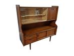 Vintage vitrinekast, dressoir, sideboard, Huis en Inrichting, Kasten | Vitrinekasten, Ophalen, Gebruikt, 100 tot 150 cm, 100 tot 150 cm