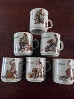 6 Mokken met afbeeldingen van beroepen 17e eeuw, Antiek en Kunst, Antiek | Servies compleet, Ophalen