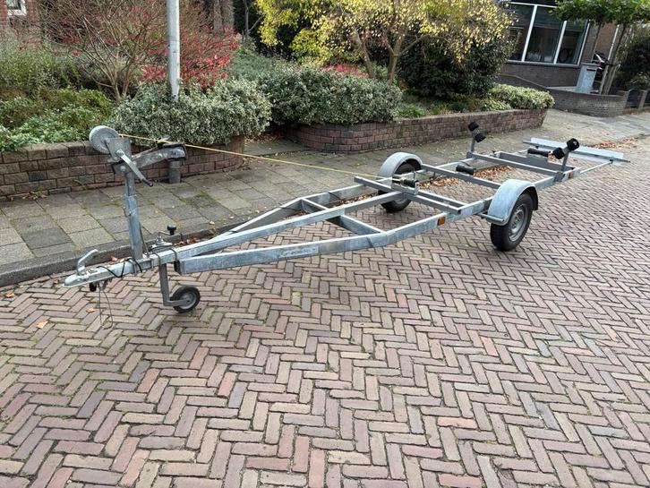 Pega boot trailer aanhanger kar motorboot speedboot 5,50M., Watersport en Boten, Boottrailers, Gebruikt, Overige typen, Minder dan 1500 kg