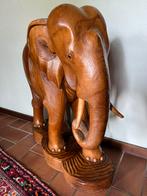 Mooie grote zware houten Olifant 80x75x29 cm Hoog Lang Diep, Ophalen
