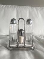 Zout peper olie en azijn houder Alessi ZGAN Condiment set, Ophalen of Verzenden, Zo goed als nieuw, Rvs of Chroom