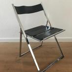 Vintage folding chair klapstoel stoel Lubke design vintage, Leer, Ophalen