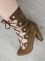 Lace up boots van Suède, H&M, Verzenden, Lage of Enkellaarzen, Zo goed als nieuw