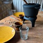 Zweeds gietijzeren fonduepan, Ophalen of Verzenden, Zo goed als nieuw, Gietijzer, Overige typen