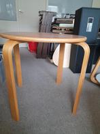 Tafeltje plywood hout Brunabo Ikea vintage - zeer nette st., Huis en Inrichting, Tafels | Eettafels, Ophalen, 50 tot 100 cm, Rond