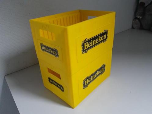 Twee stuks gele Heineken CD-kratjes., Verzamelen, Biermerken, Zo goed als nieuw, Overige typen, Heineken, Ophalen of Verzenden