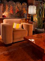 VINTAGE ART DECO mohair club fauteuil Frankrijk ca 1930, Gebruikt, 75 tot 100 cm, Ophalen of Verzenden, 50 tot 75 cm