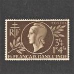 1944 1r4fa INDIA-oorlogstoestalg Franse kolonie-France Libre, Ophalen of Verzenden, Postfris, Zuid-Azië
