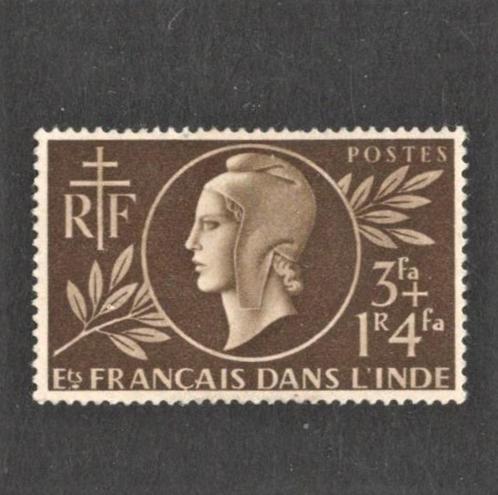 1944 1r4fa INDIA-oorlogstoestalg Franse kolonie-France Libre, Postzegels en Munten, Postzegels | Azië, Postfris, Zuid-Azië, Ophalen of Verzenden