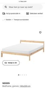 IKEA Double Bed, Ophalen of Verzenden, Eenpersoons, Wit, Zo goed als nieuw