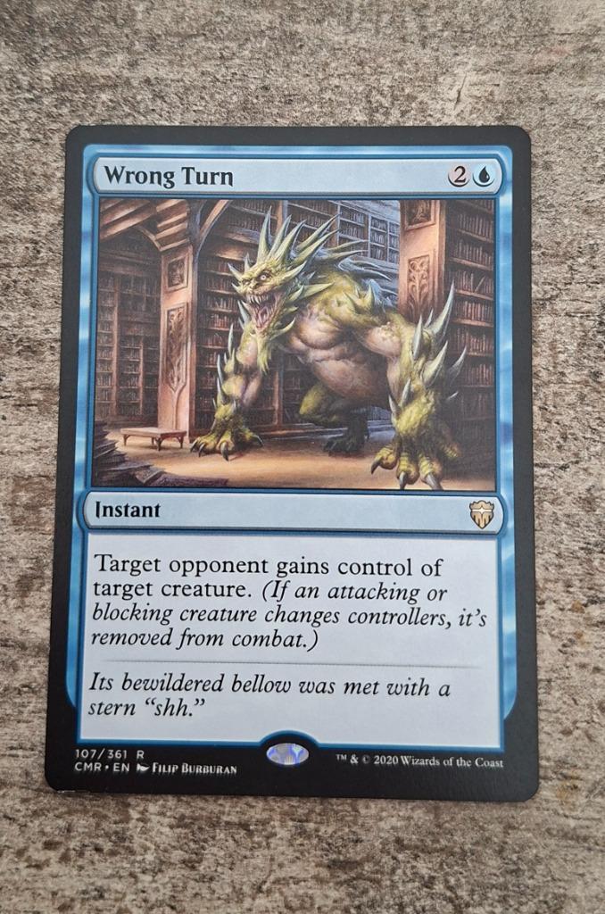 Wrong Turn - Magic the Gathering, Hobby en Vrije tijd, Verzamelkaartspellen | Magic the Gathering, Gebruikt, Losse kaart, Verzenden
