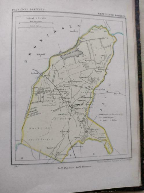 22 / Roden / Steenbergen / Sandbuur / Litho 1865  Kuyper DR, Antiek en Kunst, Kunst | Litho's en Zeefdrukken, Ophalen of Verzenden