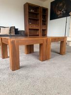 Henders & Hazel salontafels (2 stuks) – massief hout, 50 tot 100 cm, Ophalen of Verzenden, Zo goed als nieuw, Minder dan 50 cm