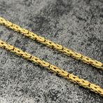 18 karaat gouden koningsketting ketting prachtig schakel, Ophalen of Verzenden, Zo goed als nieuw, Goud, Zilver