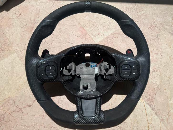 Zgan Abarth 595, 695 Carbon stuur met F1 flippers, Auto-onderdelen, Interieur en Bekleding, Fiat, Nieuw, Ophalen of Verzenden