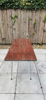 tavo uitschuifbare formica tafel jaren 60, Huis en Inrichting, Tafels | Eettafels, Ophalen, Zo goed als nieuw, Rechthoekig, 50 tot 100 cm