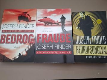 3 Joseph Finder boeken : Bedrijfsongeval, Bedrog, Fraude beschikbaar voor biedingen