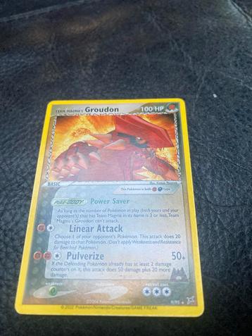 Team Magma's Groudon - Gebruikt beschikbaar voor biedingen