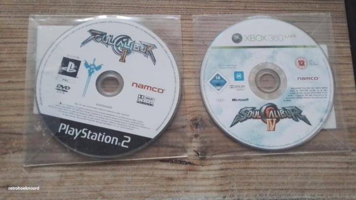 Soul Calibur II & IV - PS2 & Xbox 360, Spelcomputers en Games, Games | Overige, Gebruikt, Vechten, 2 spelers, Vanaf 16 jaar, Eén computer