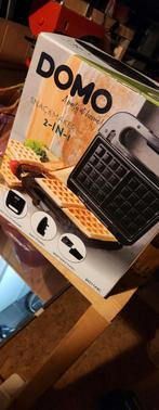 DOMO Snackmaker 2-in-1, Witgoed en Apparatuur, Wafelijzers, Ophalen of Verzenden, Uitneembare platen, Nieuw