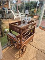 Bartafel etagere serveerwagen rotan riet bamboe, Huis en Inrichting, Ophalen of Verzenden, Zo goed als nieuw, 25 tot 50 cm, Rechthoekig