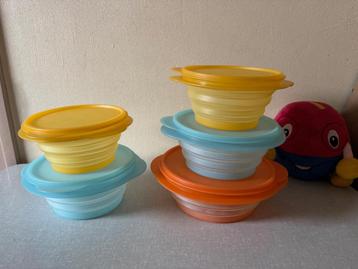 5 Harmonica bakken met deksel ( mini - max ) TUPPERWARE beschikbaar voor biedingen