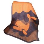 Retro ( wollen?) babydeken oranje bruin walvis 70s 100x70 cm, -, Ophalen of Verzenden, Zo goed als nieuw, -