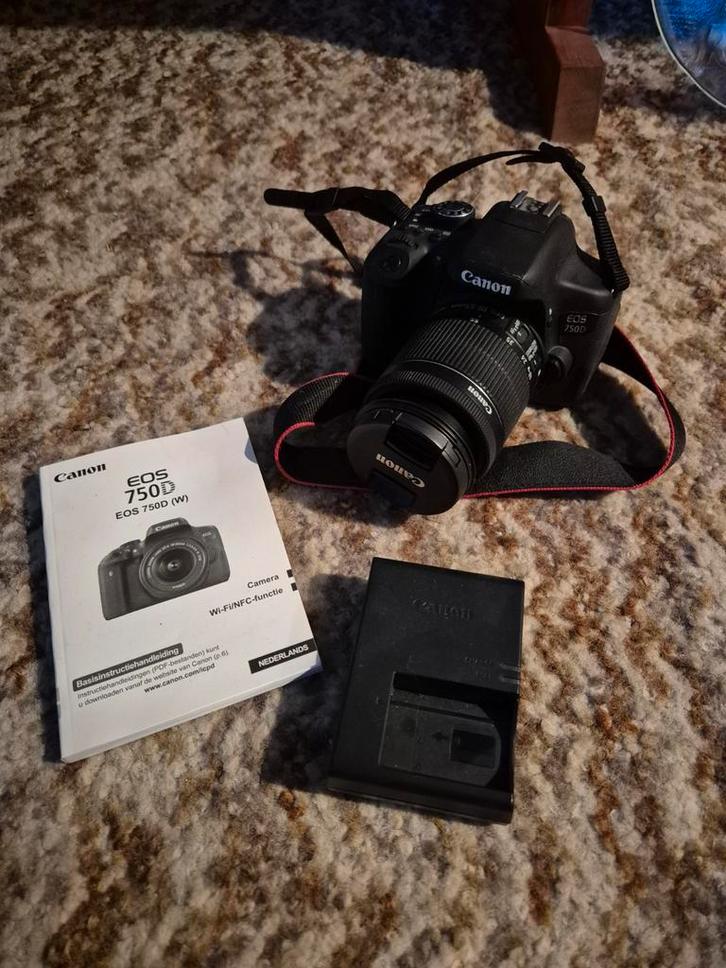 Canon EOS 750D Spiegelreflexcamera, Audio, Tv en Foto, Fotocamera's Digitaal, Gebruikt, Spiegelreflex, Canon, 4 t/m 7 keer, Ophalen of Verzenden
